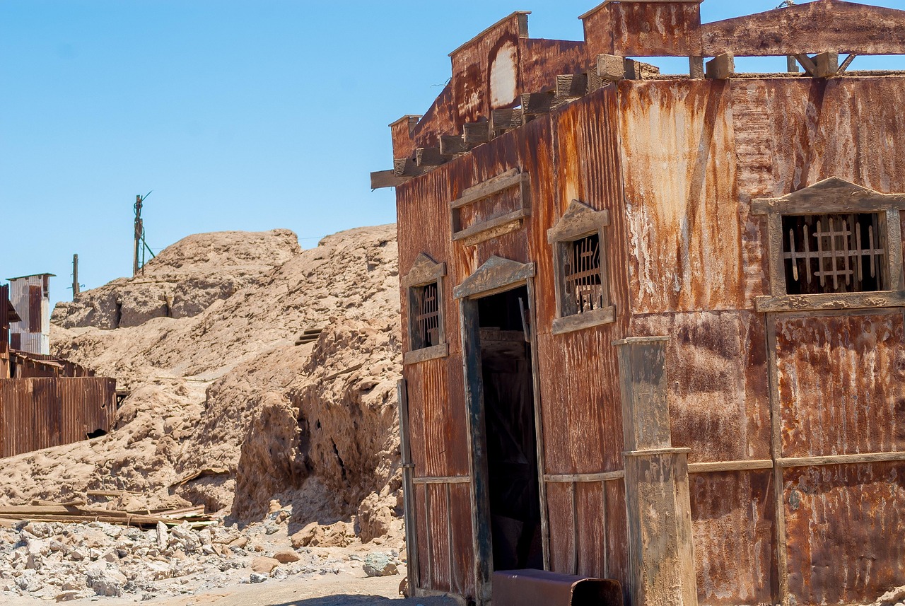 oxide, ancient, metal, rusty, abandoned, zinc, deteriorated, building