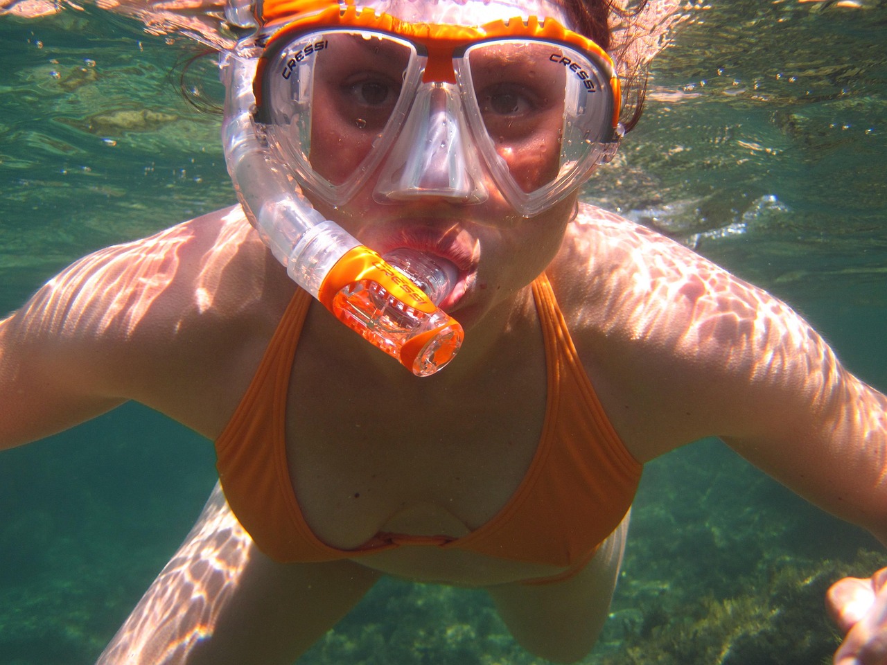 woman, dive, bikini, snorkeling, snorkel, goggles, snorkeling goggles, snorkeling mask, diver, nature, diving, mask, oce