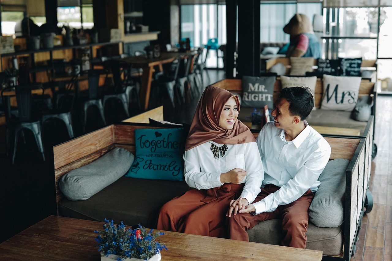 pair, romantic, couple, prewedding, happy, cafe, smile, love, seat, table, together, happyvalentine's, cafe, cafe, cafe,
