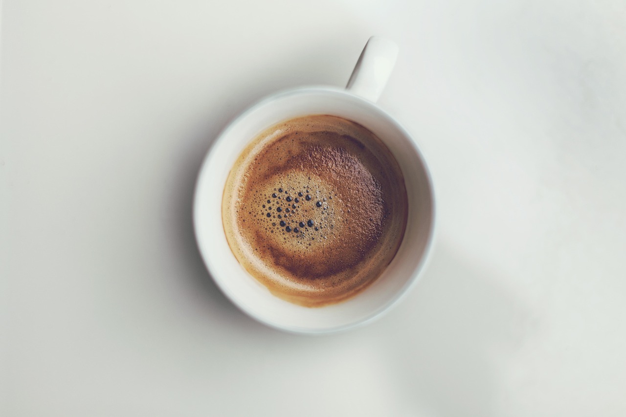 drink, coffee, caffeine, foam, cup, coffee cup, beverage, flatlay